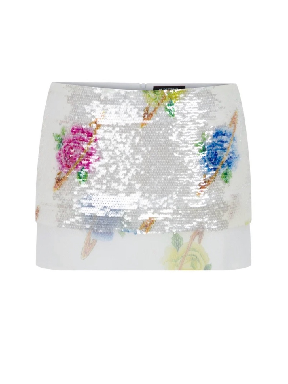 SUDI ETUZ Floral Print Low Rise Mini Skirt